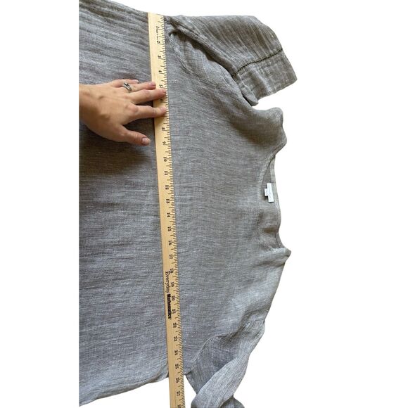 Pure J Jill linen 100% linen size XL see through top Tunic Green - Picture 4 of 10